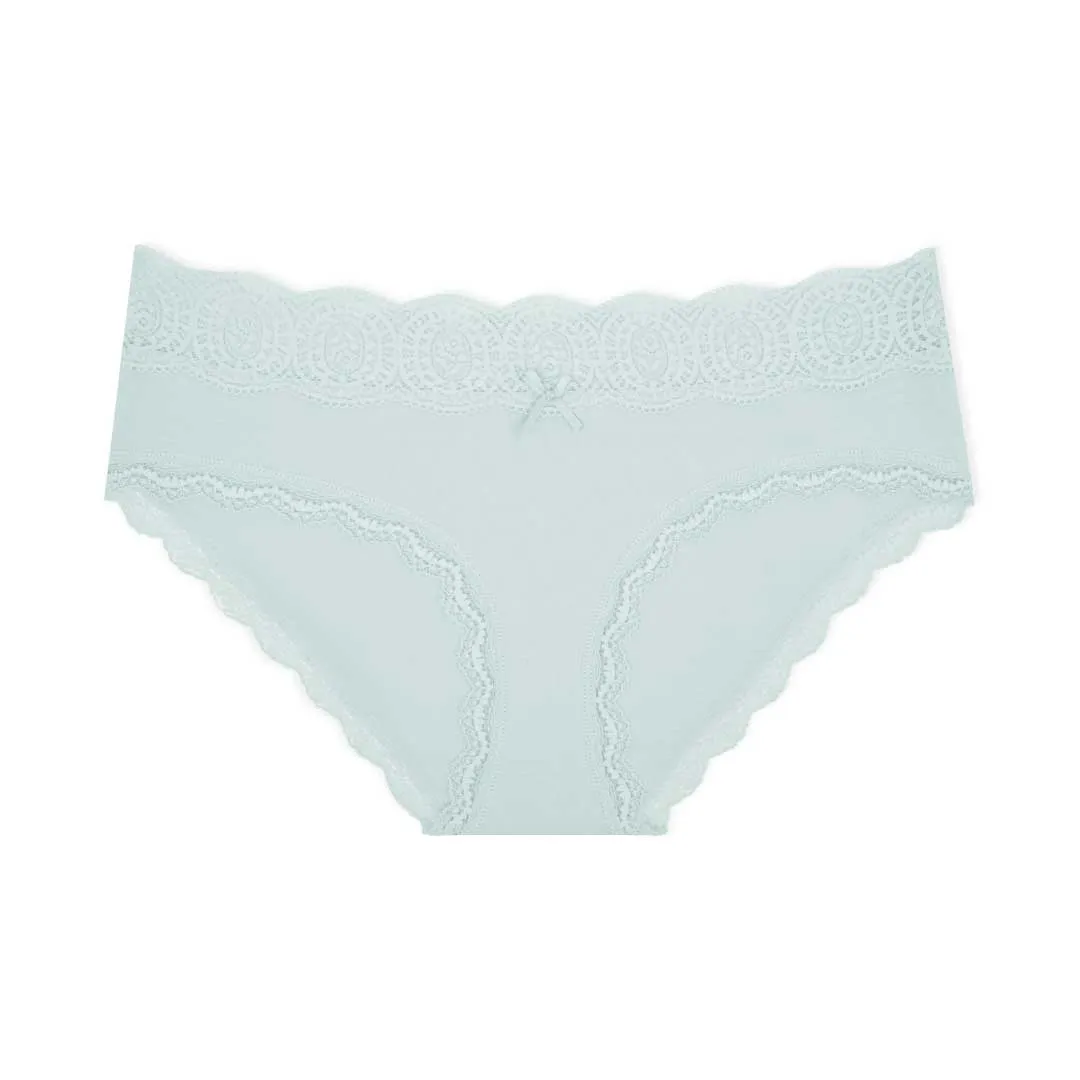 5 Pack Cotton with Lace Trim Bikinis