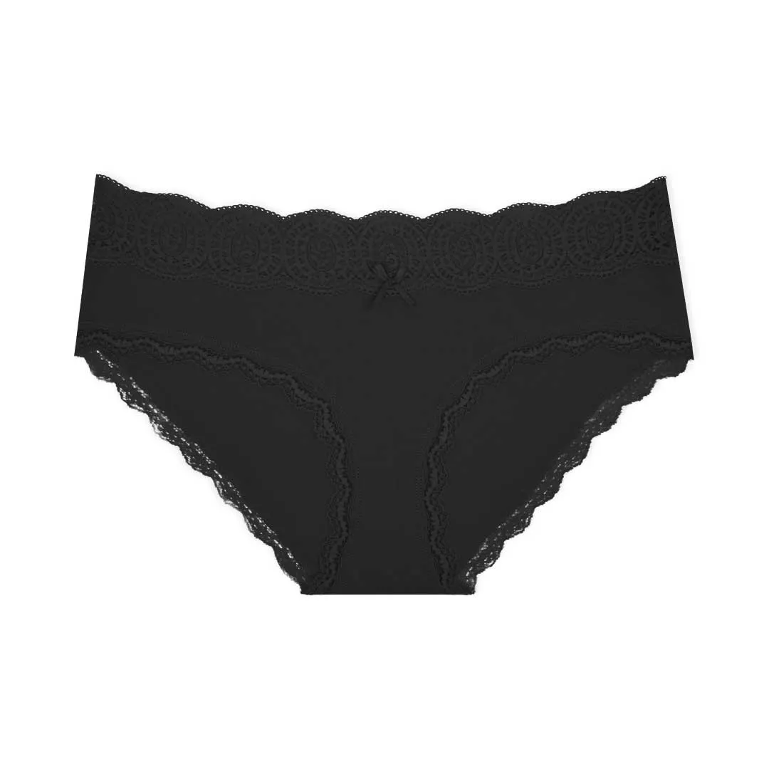 5 Pack Cotton with Lace Trim Bikinis