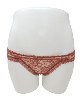 956 vMarsala Filigree Floral Lace Bikinie