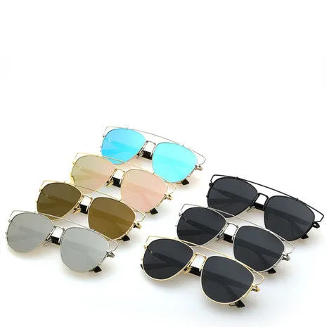 Alessa Aviator Sunglasses - Gold Rims
