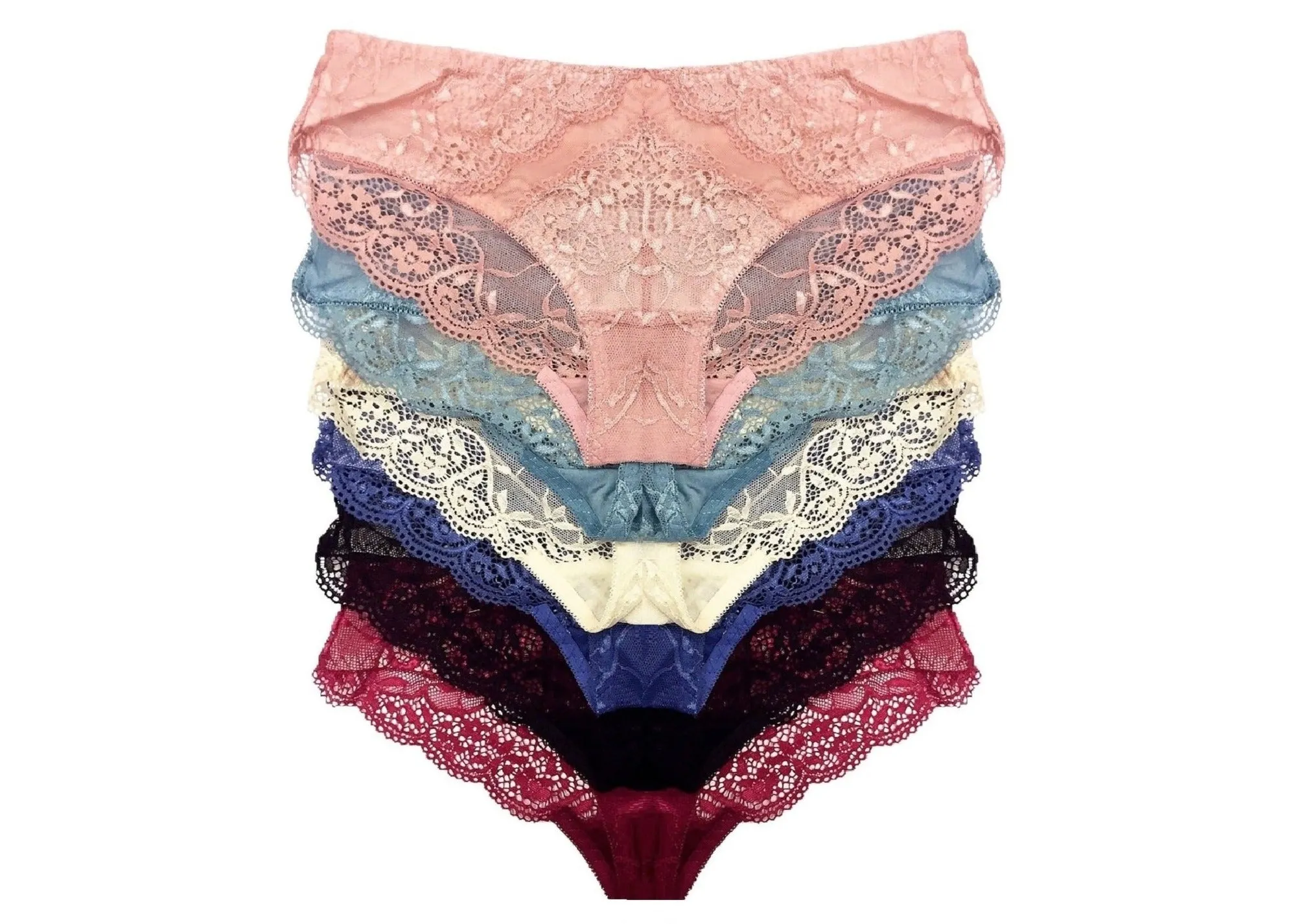 All-Over Lace with Sheer Back Bikini Panties