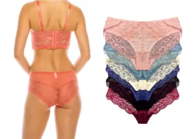 All-Over Lace with Sheer Back Bikini Panties