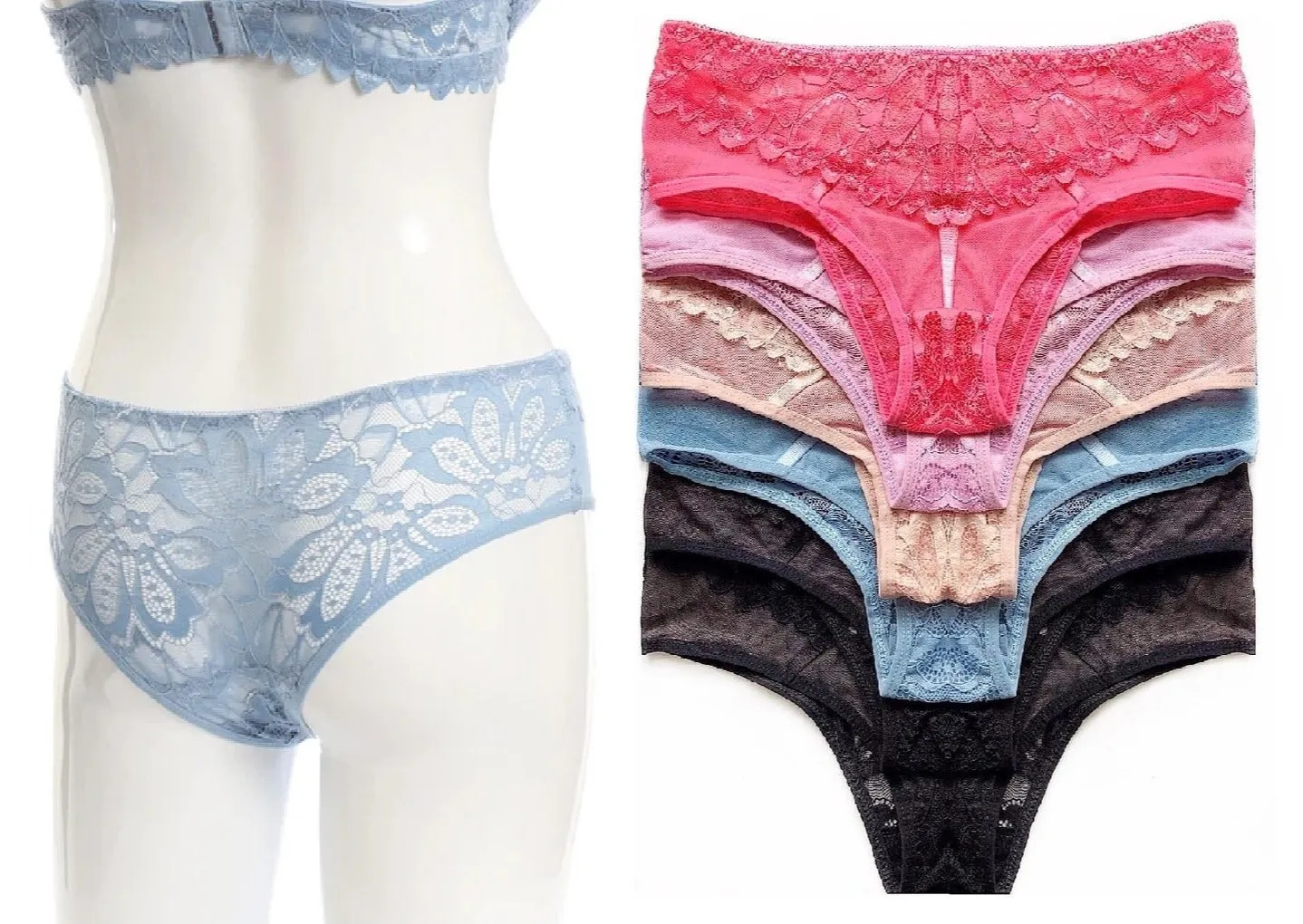 Allover Sheer Lace Cheeky Panties