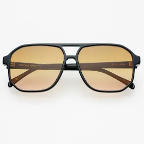 Billie Aviator Sunglasses - Black/Brown