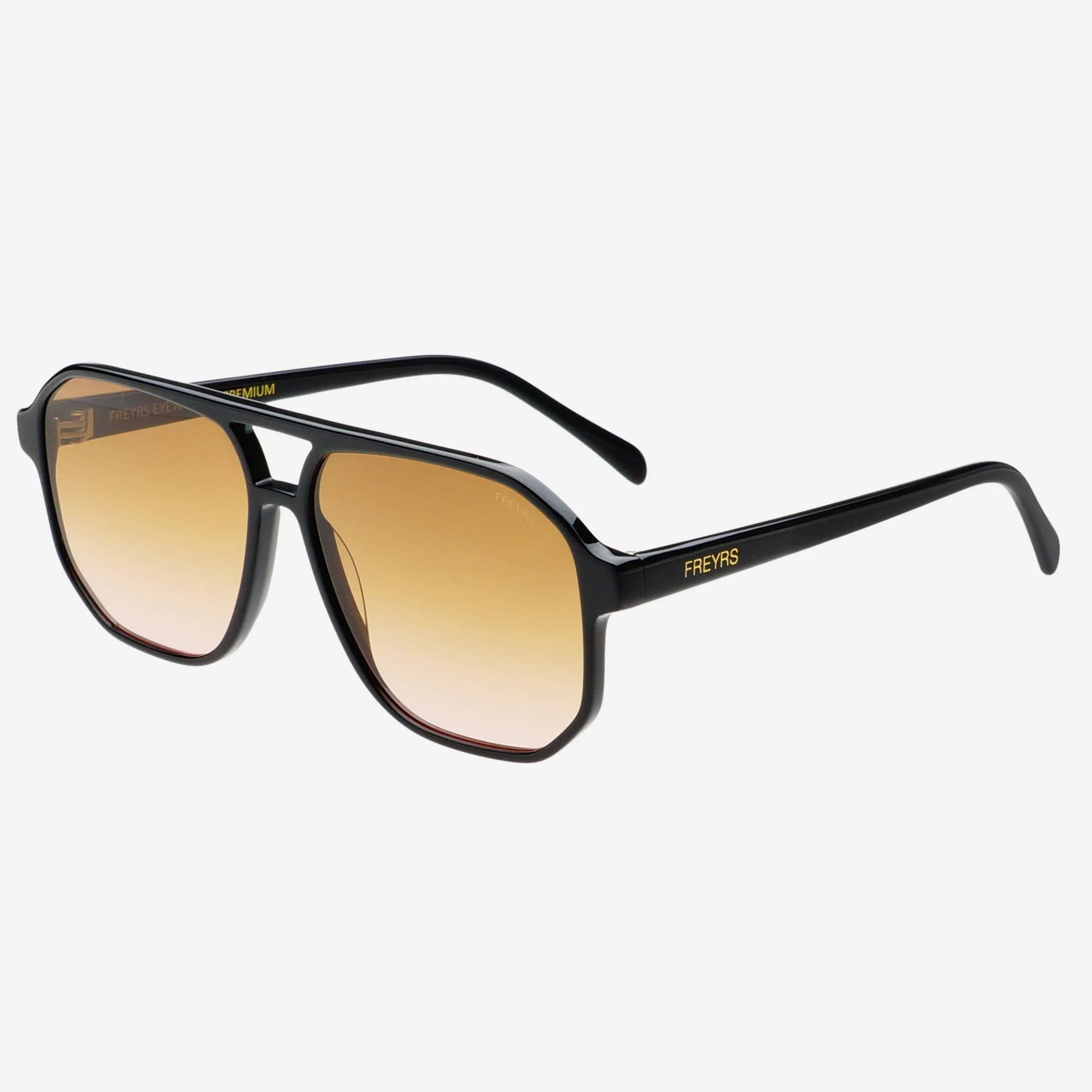 Billie Aviator Sunglasses - Black/Brown
