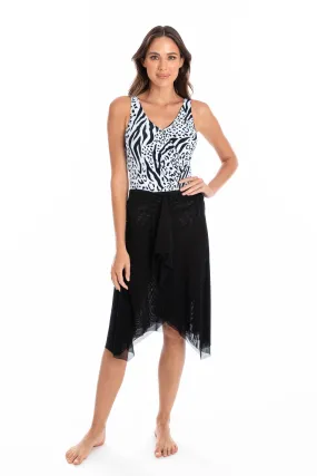 Black Mesh Frill Skirt