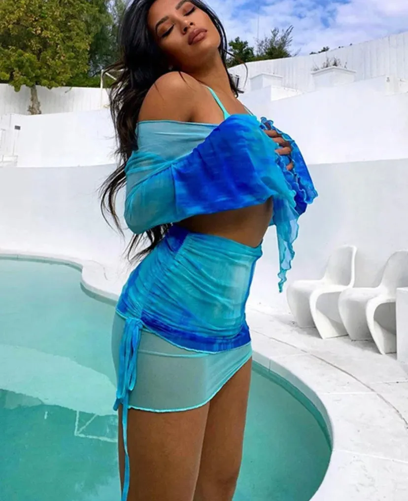 Blue Mesh Co-ord