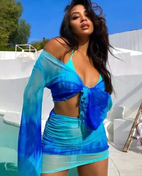 Blue Mesh Co-ord