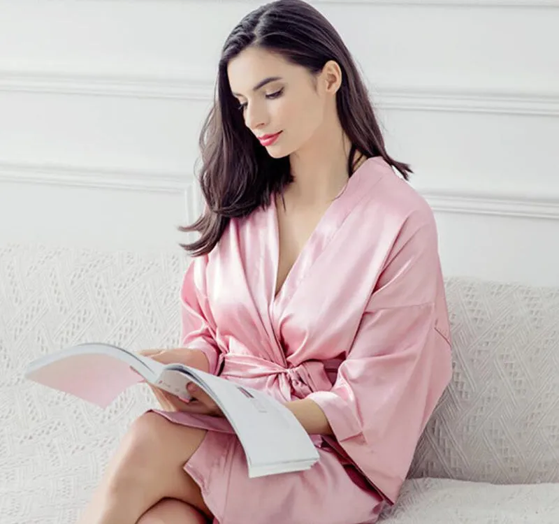 Bridesmaid Gifts Bride Robe Bridesmaid Robes Bridal Silk Satin Robe Getting Ready Robes
