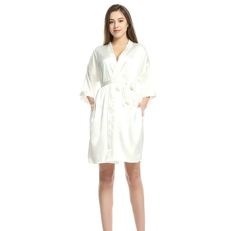 Bridesmaid Gifts Bride Robe Bridesmaid Robes Bridal Silk Satin Robe Getting Ready Robes