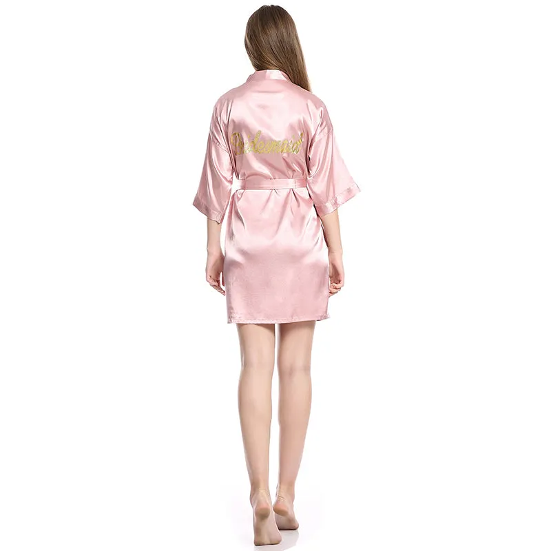 Bridesmaid Gifts Bride Robe Bridesmaid Robes Bridal Silk Satin Robe Getting Ready Robes