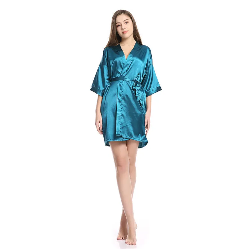 Bridesmaid Gifts Bride Robe Bridesmaid Robes Bridal Silk Satin Robe Getting Ready Robes