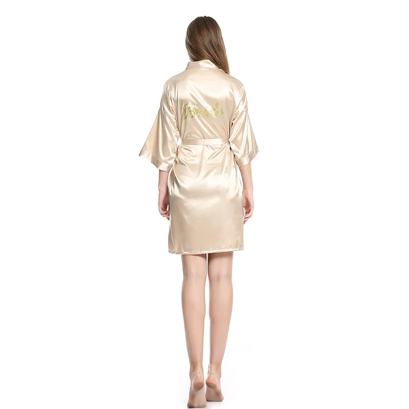 Bridesmaid Gifts Bride Robe Bridesmaid Robes Bridal Silk Satin Robe Getting Ready Robes