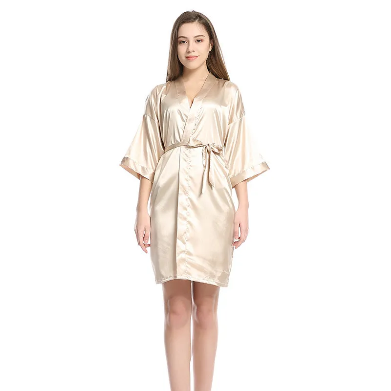 Bridesmaid Gifts Bride Robe Bridesmaid Robes Bridal Silk Satin Robe Getting Ready Robes