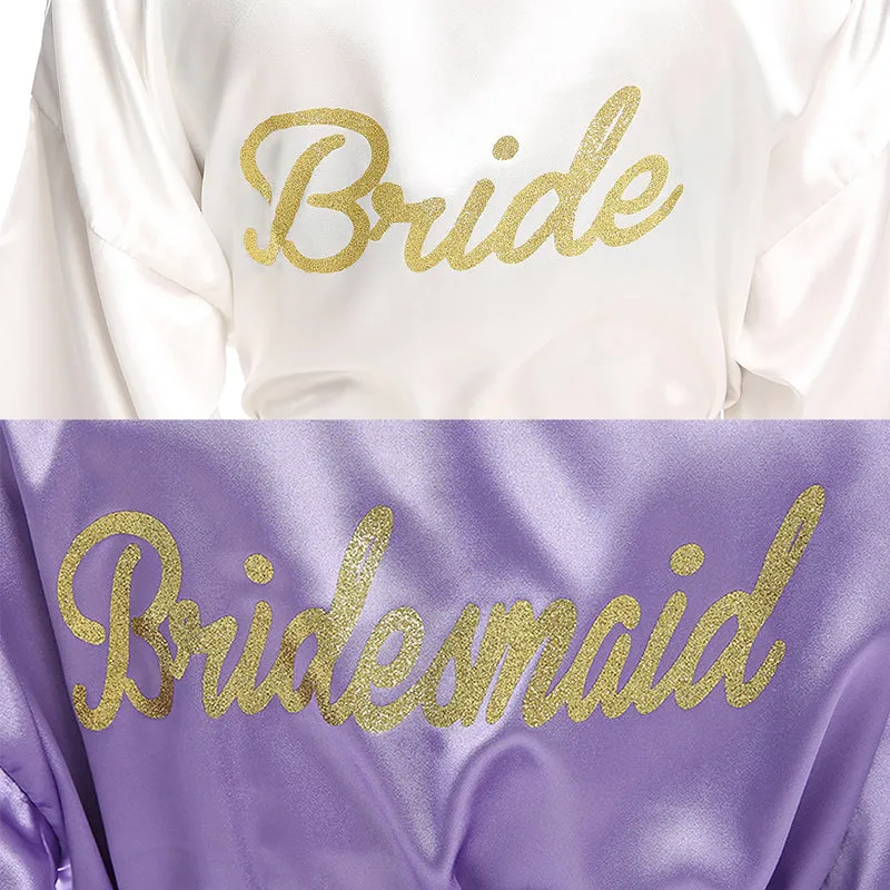 Bridesmaid Gifts Bride Robe Bridesmaid Robes Bridal Silk Satin Robe Getting Ready Robes