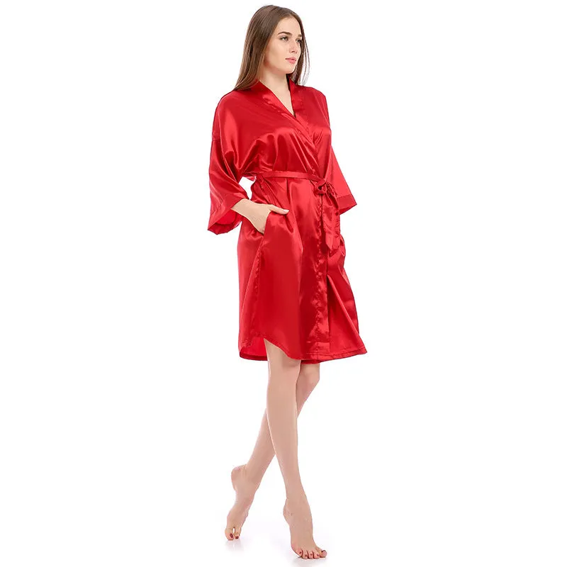 Bridesmaid Gifts Bride Robe Bridesmaid Robes Bridal Silk Satin Robe Getting Ready Robes