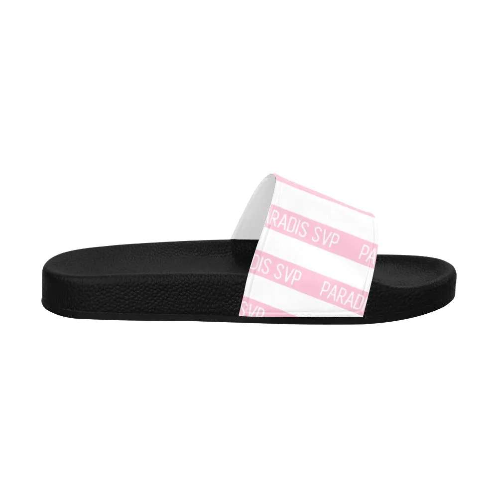Cabana Cove Striped Slides - Blue, Yellow and Pink