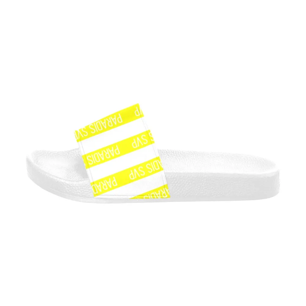 Cabana Cove Striped Slides - Blue, Yellow and Pink