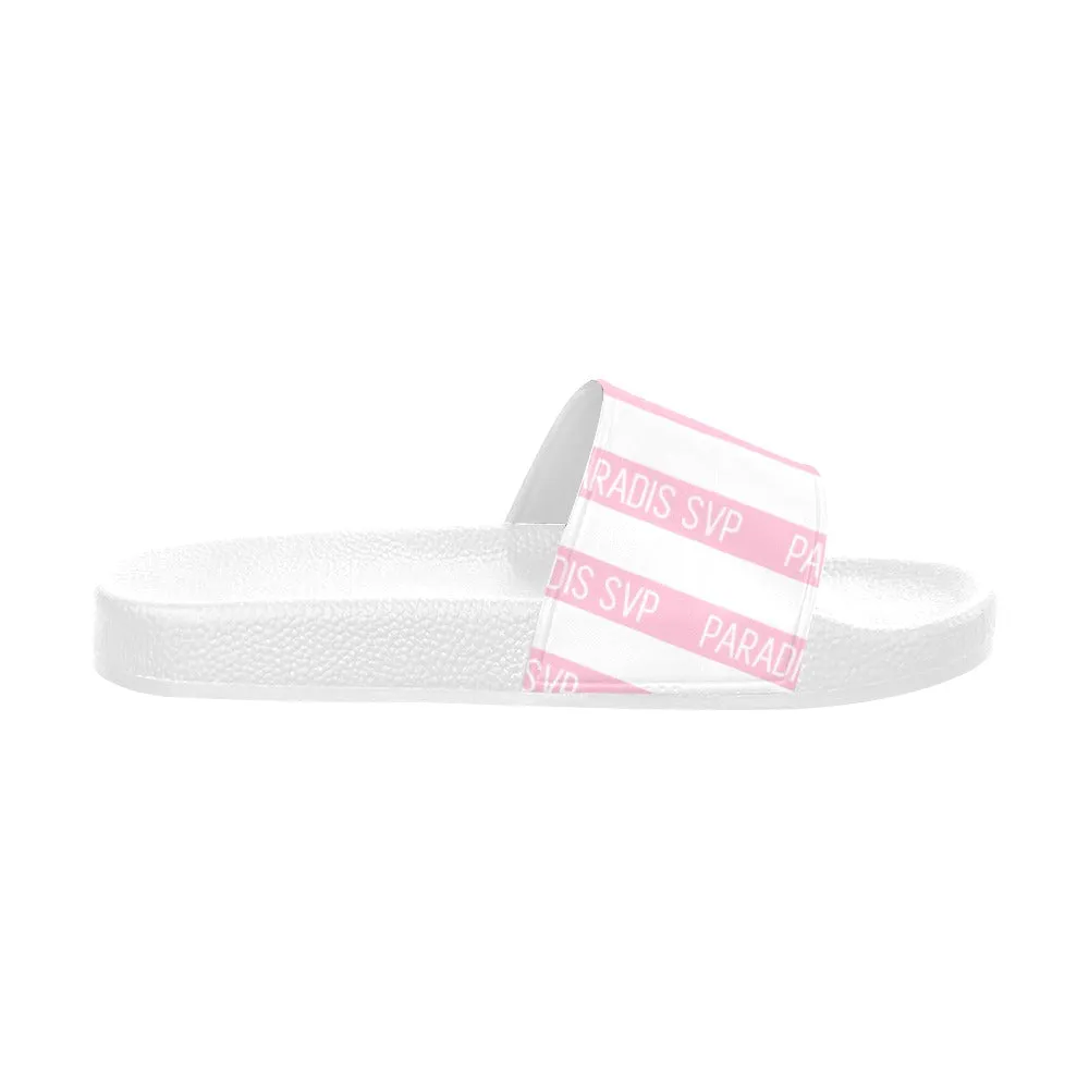 Cabana Cove Striped Slides - Blue, Yellow and Pink