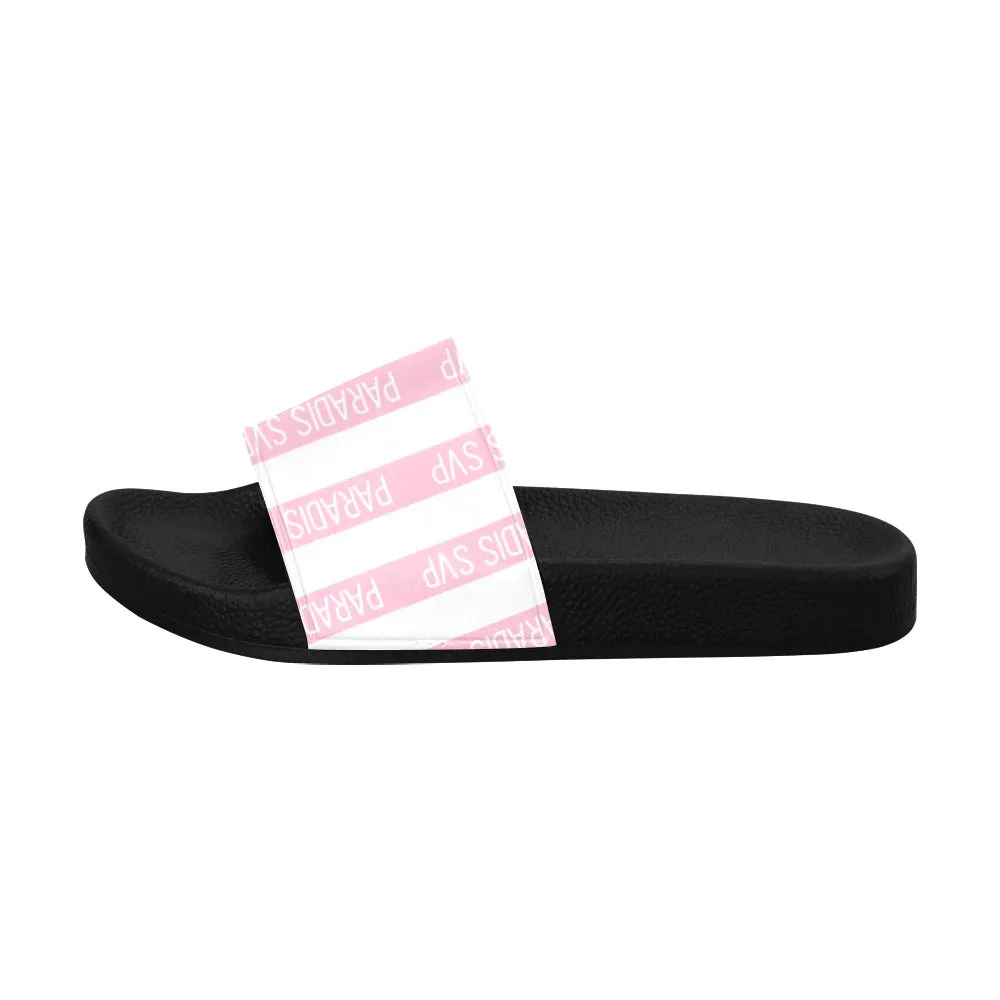 Cabana Cove Striped Slides - Blue, Yellow and Pink