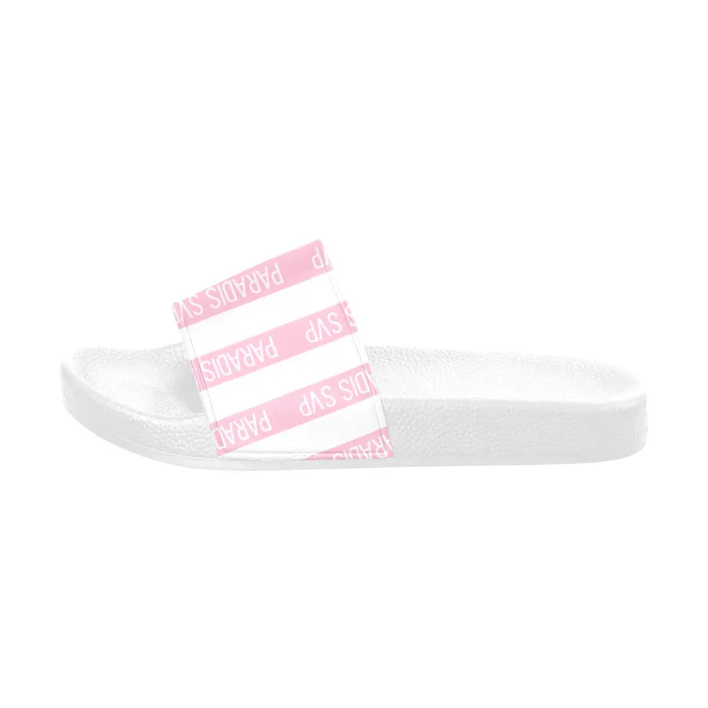 Cabana Cove Striped Slides - Blue, Yellow and Pink
