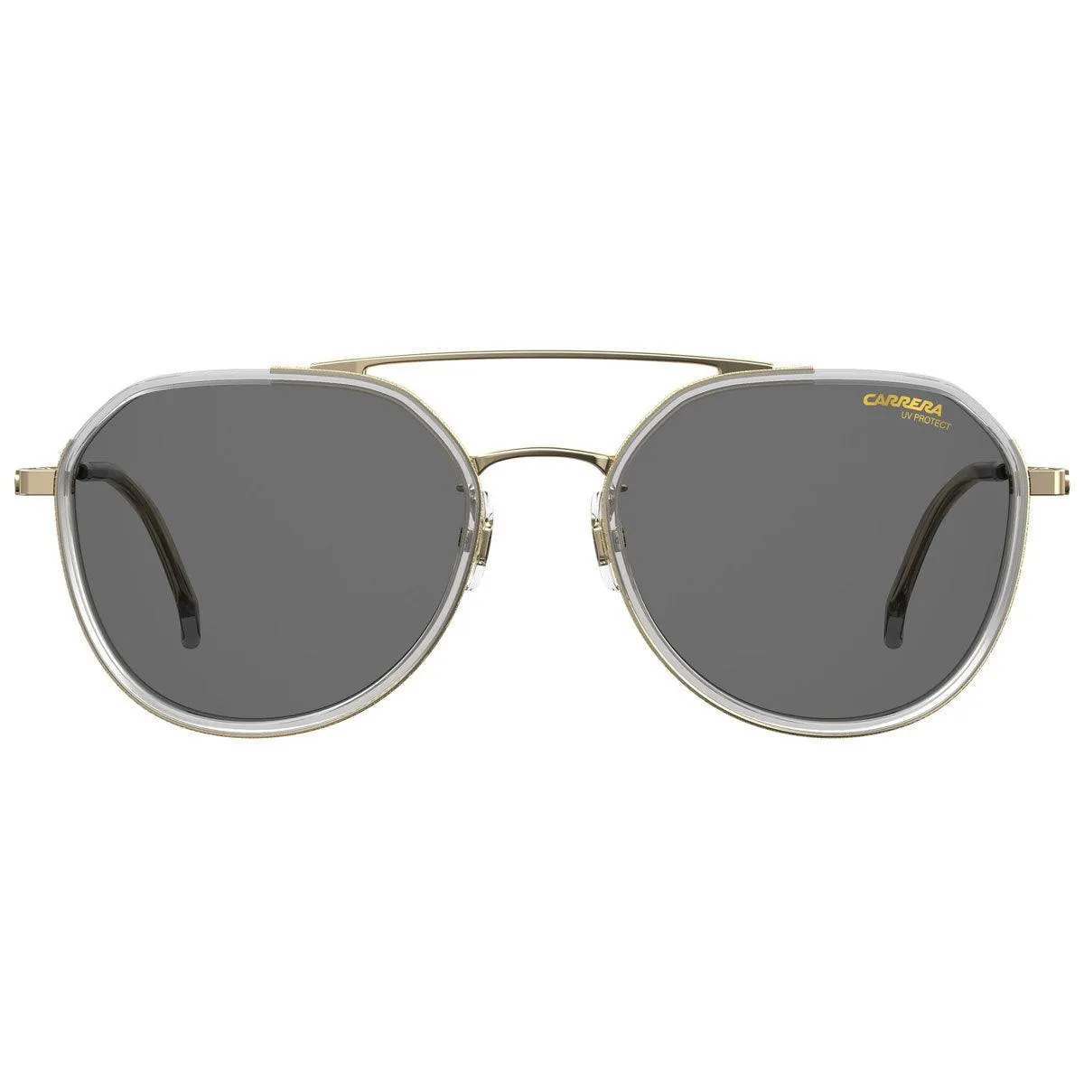 Carrera Men's Sunglasses - Gold Grey Pilot Metal Frame Tinted Lenses | 1028GS 02F7
