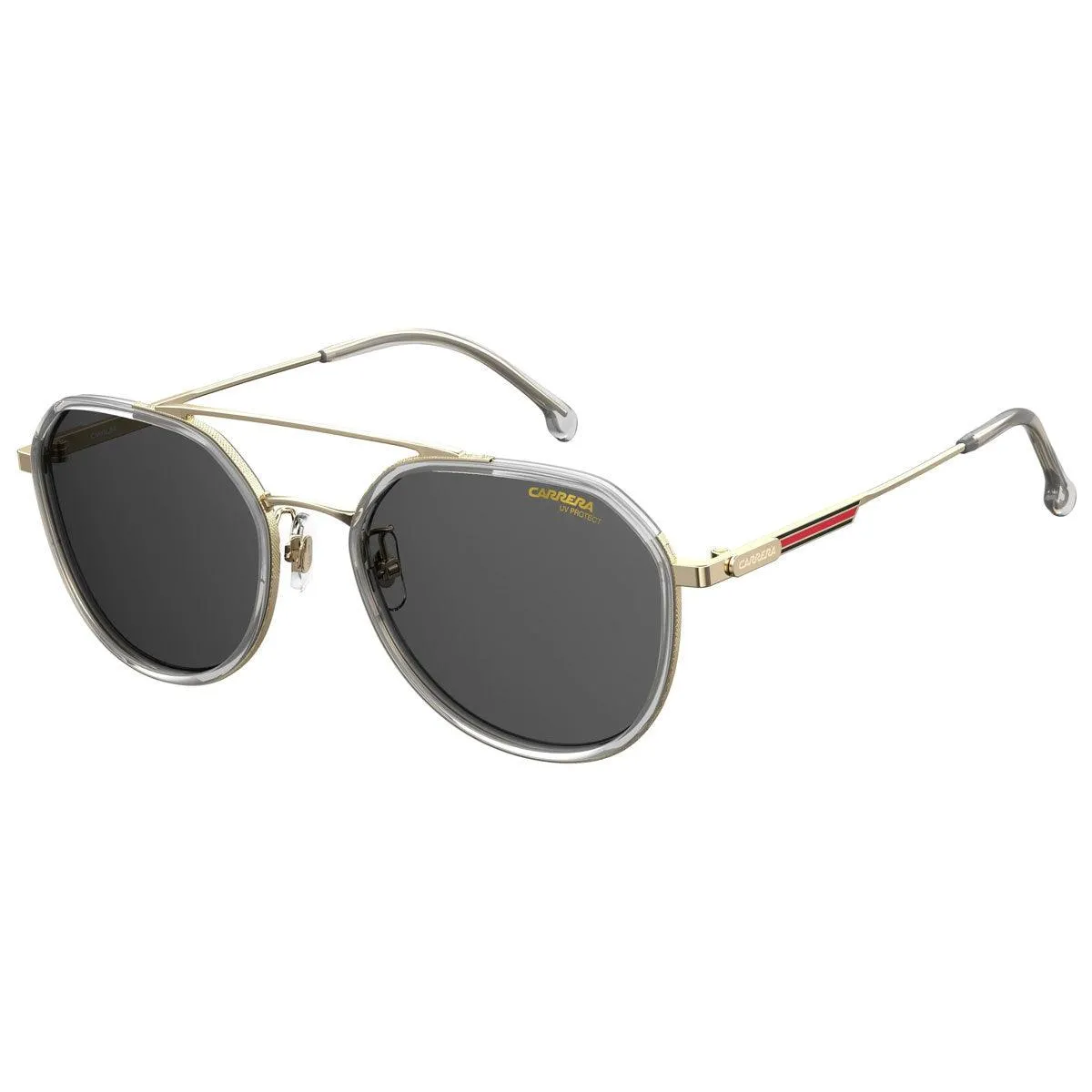Carrera Men's Sunglasses - Gold Grey Pilot Metal Frame Tinted Lenses | 1028GS 02F7