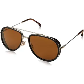 Carrera Men's Sunglasses - Gold Plastic Pilot Shape Frame Gold Sp Lens | 166/S J5G