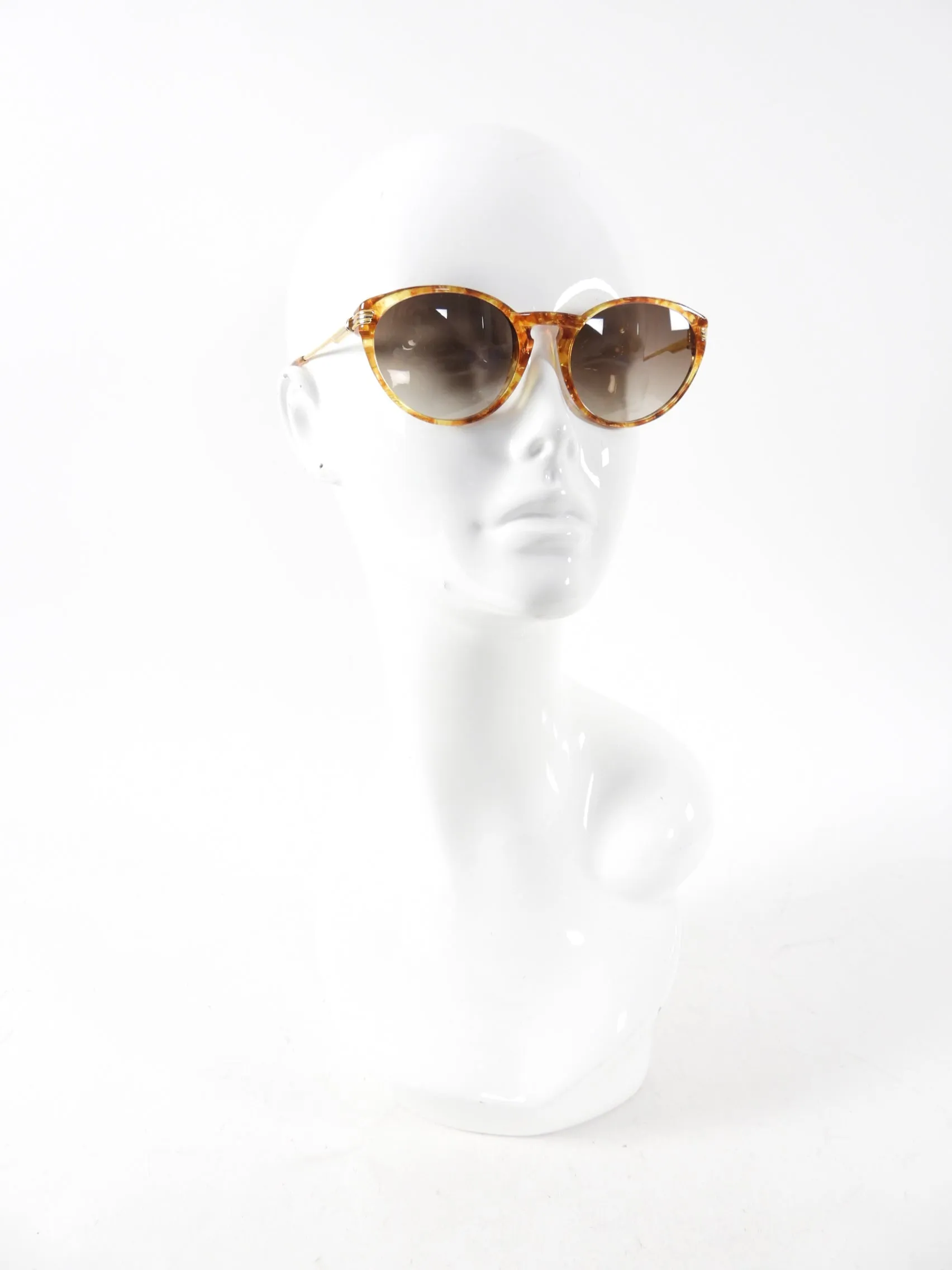 Cartier 135 Faux Tortoise Oval Sunglasses