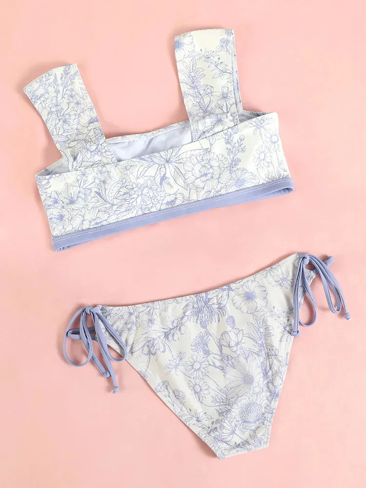 COOBBU Bikini Set 2024 Push Up Bikinis Thong Swimsuits Women Swimwear High Cut Biquini String Bow Bathing Suits Ruched Beachwear