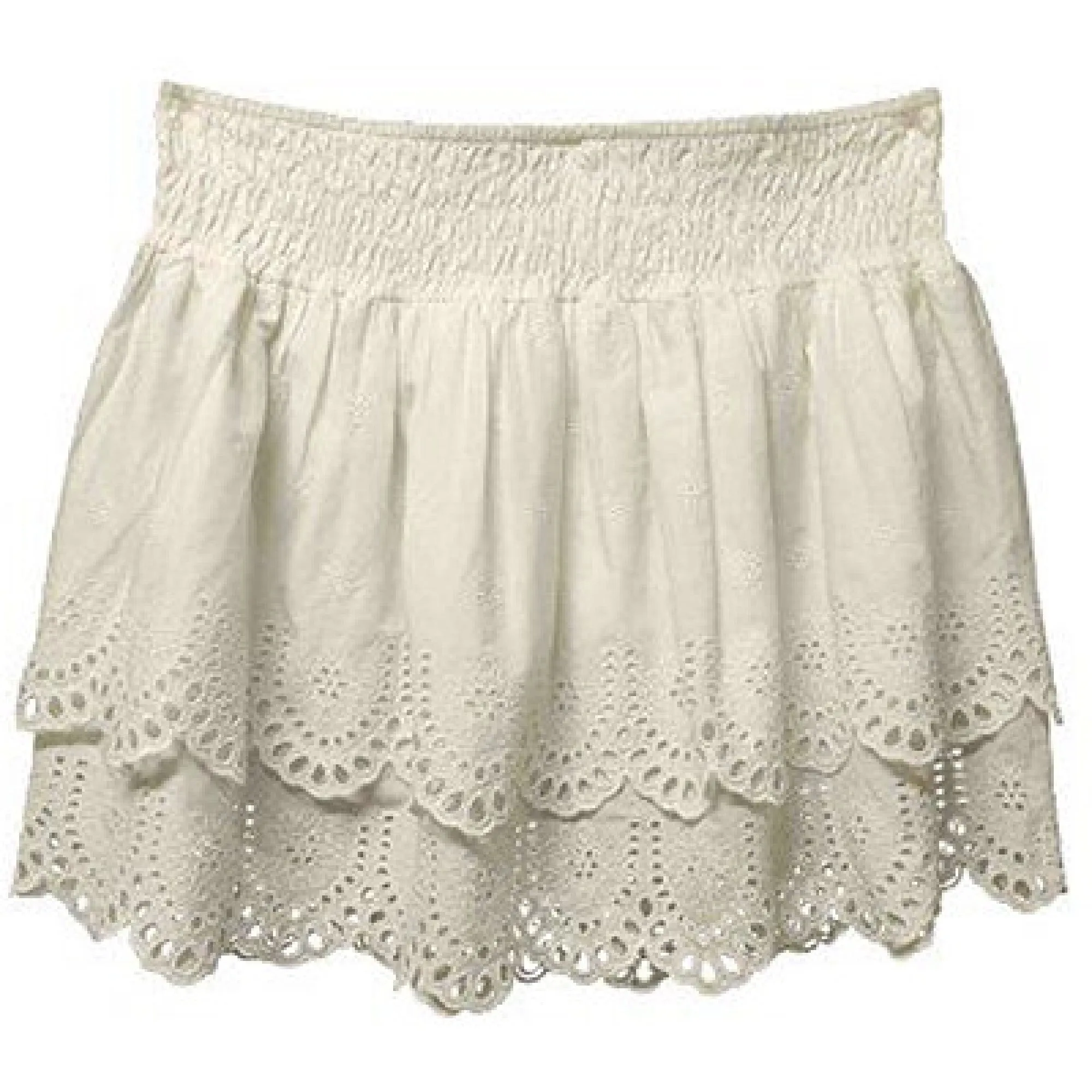 Eyelet Mini Skirt