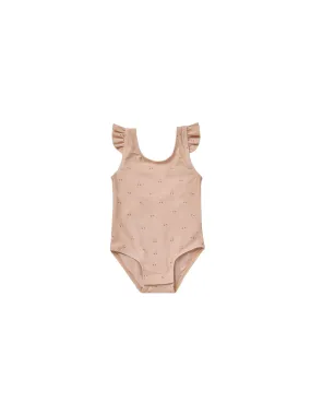 Flutter One-Piece Swimsuit- Cherries