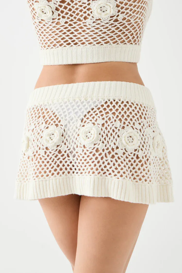 Frankies Bikinis Adaline Crochet Mini Skirt