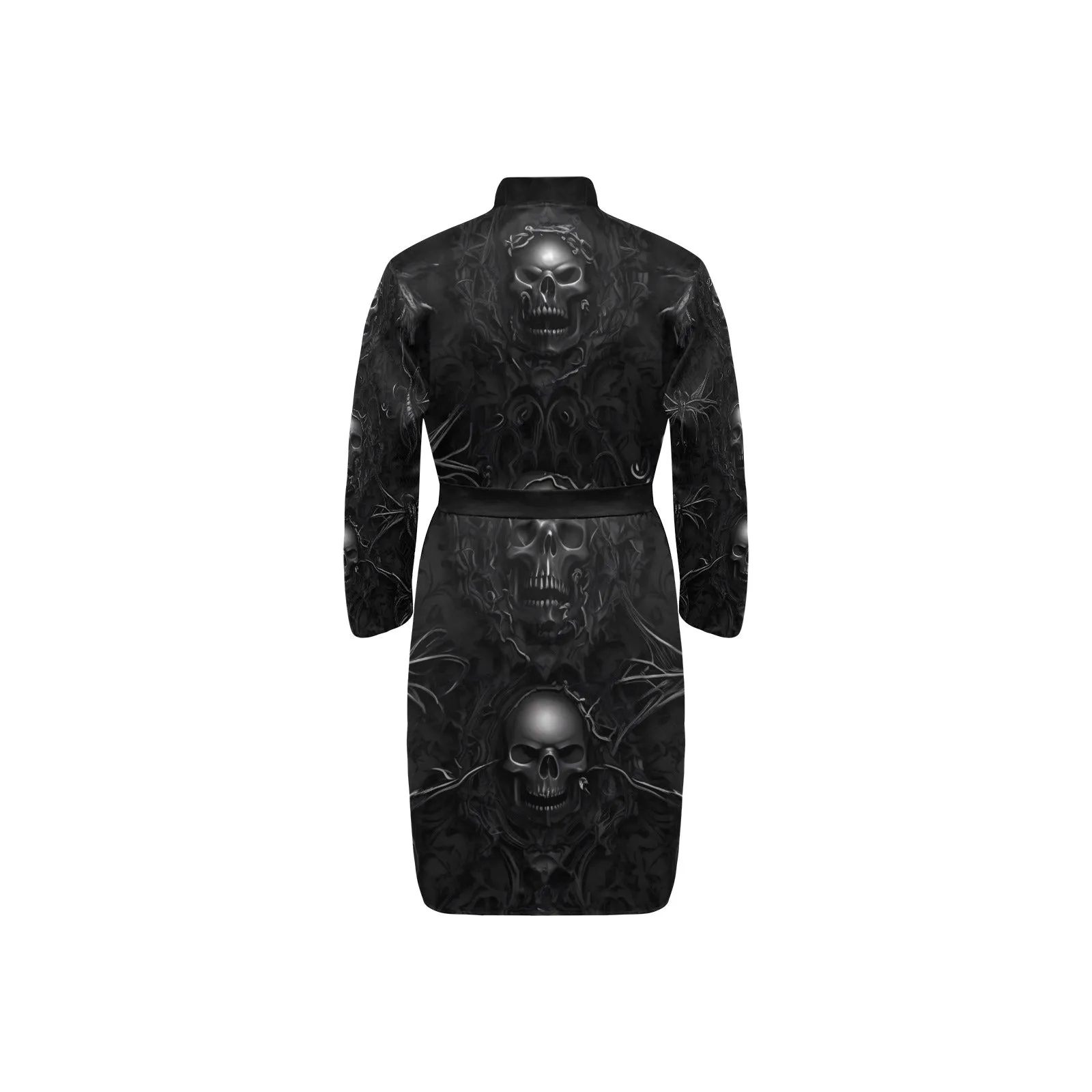 Gothic Skull Belted Night Robe