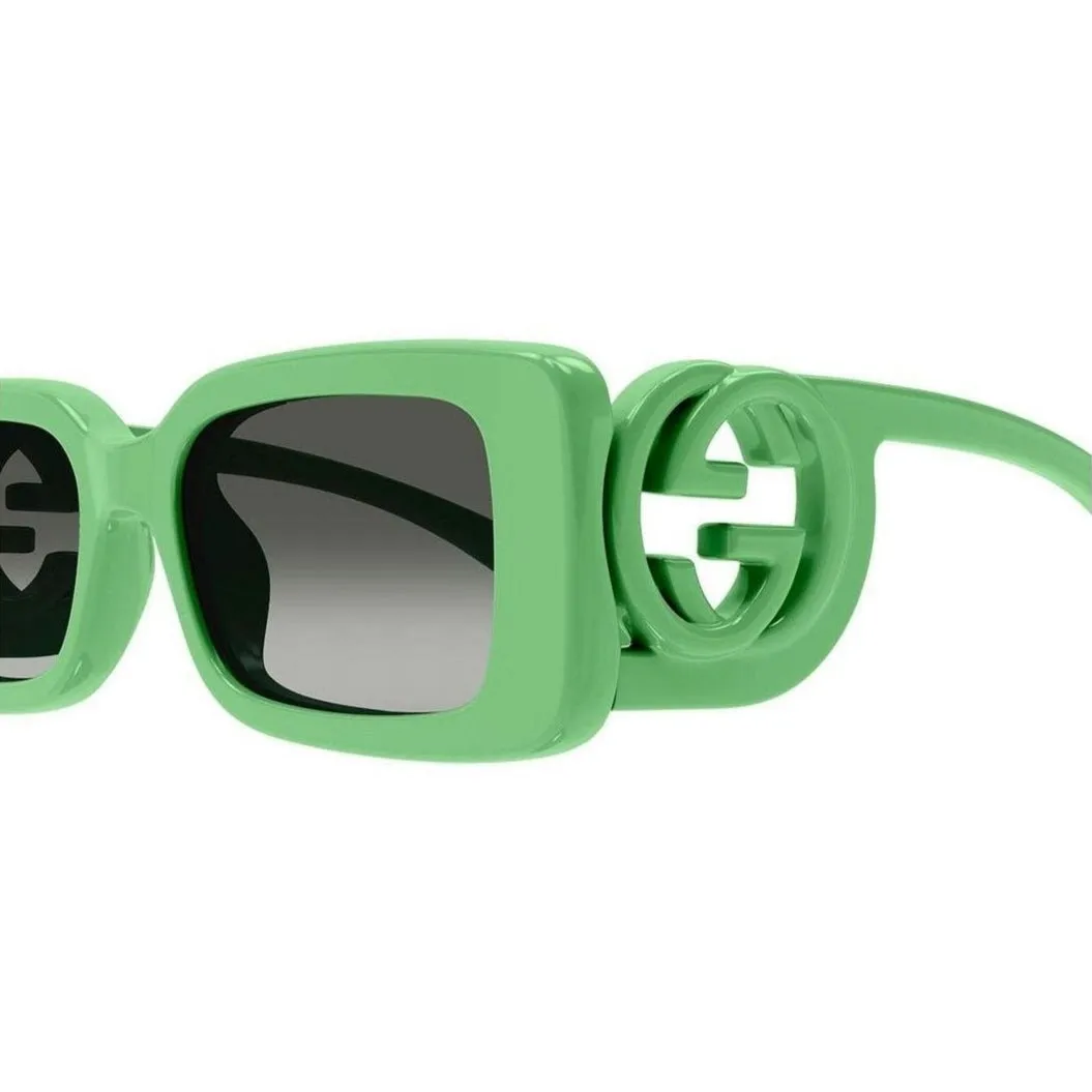 Gucci GG Green Gradient Rectangle Unisex Sunglasses
