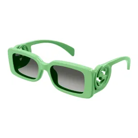 Gucci GG Green Gradient Rectangle Unisex Sunglasses