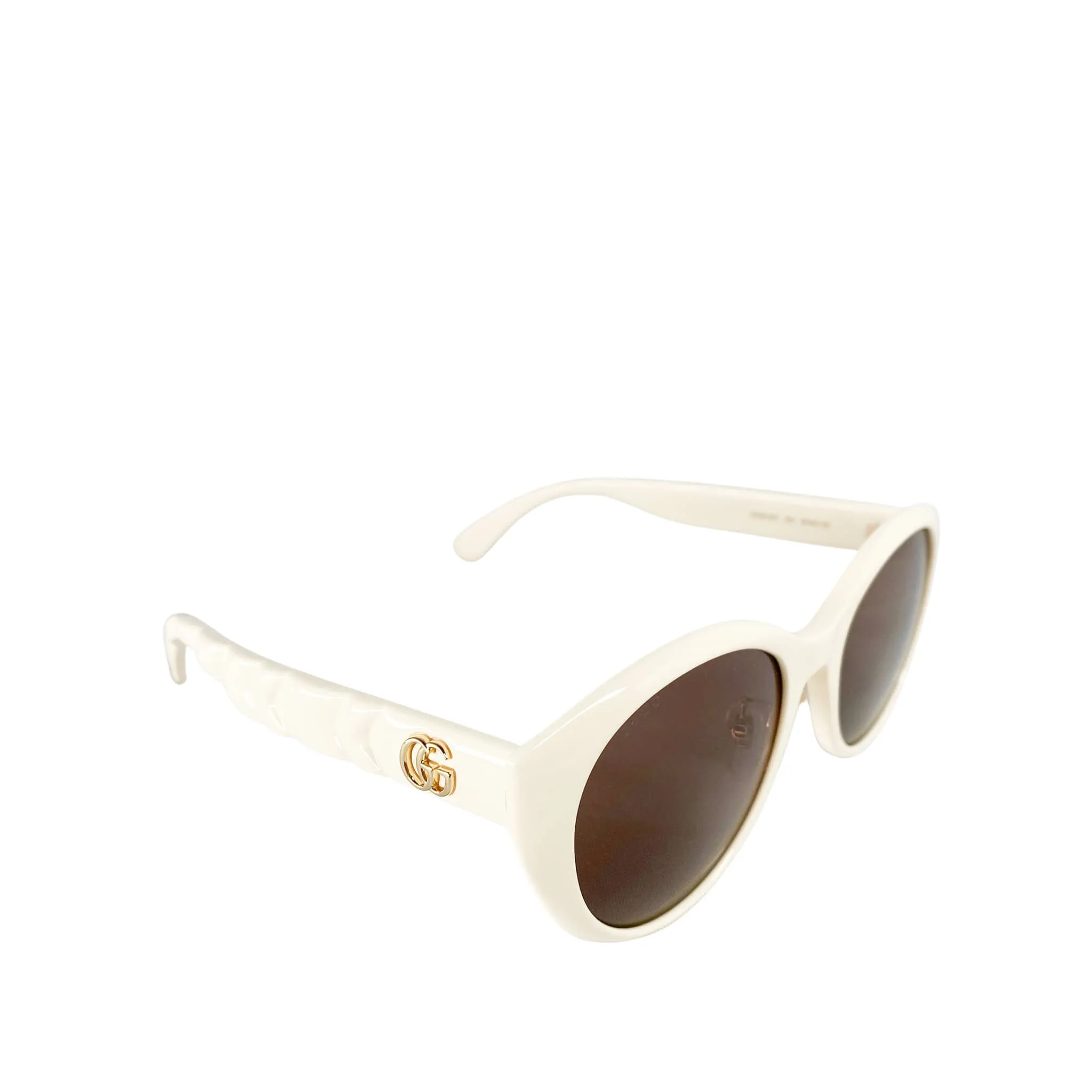 Gucci White GG Sunglasses