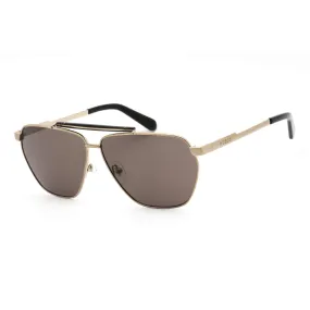 Guess Men's Sunglasses - Dark Brown Lens Full Rim Gold and Black Frame | GU00053 33A