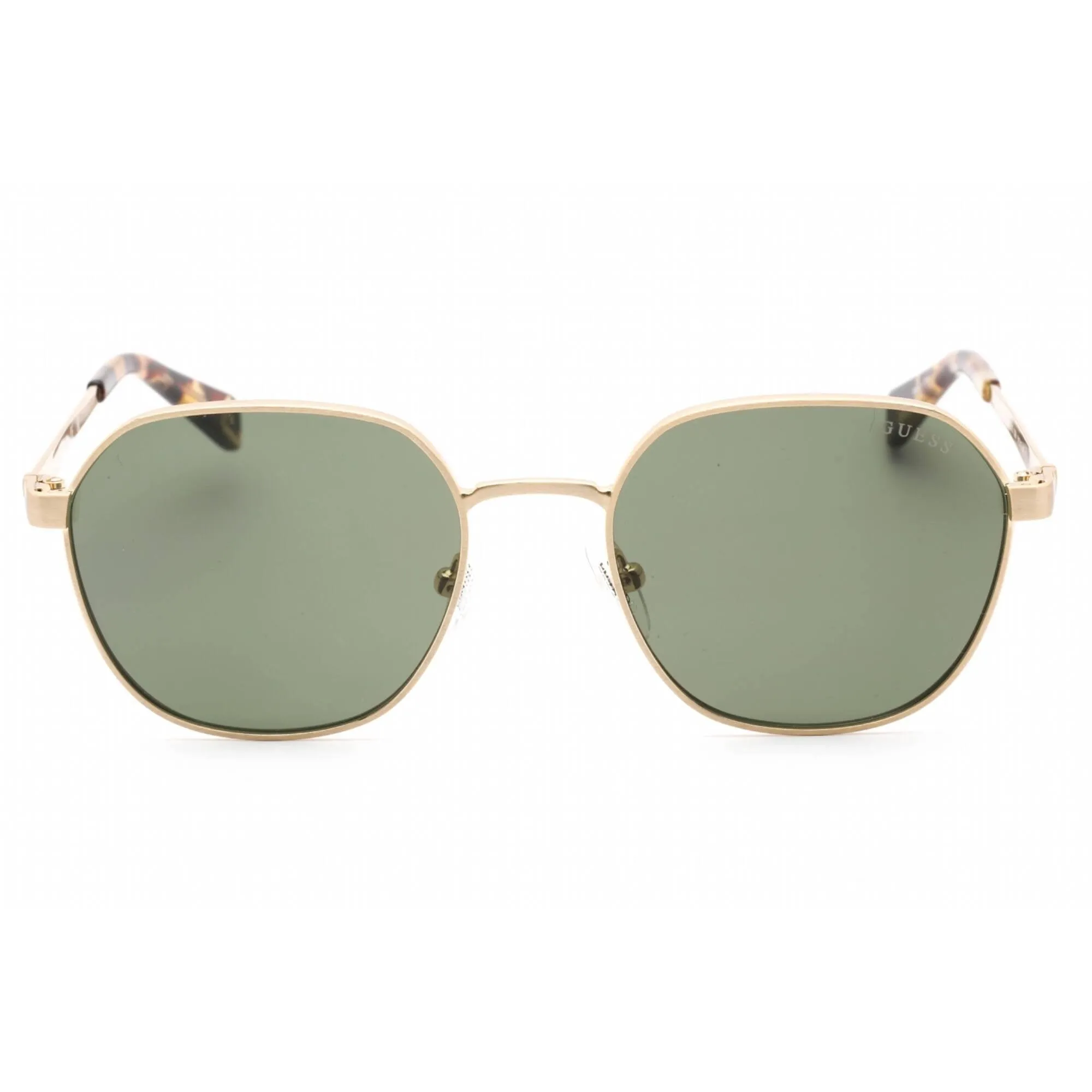 Guess Women's Sunglasses - Gold/Other Rectangular Metal Frame Green Lens | GU5215 33N