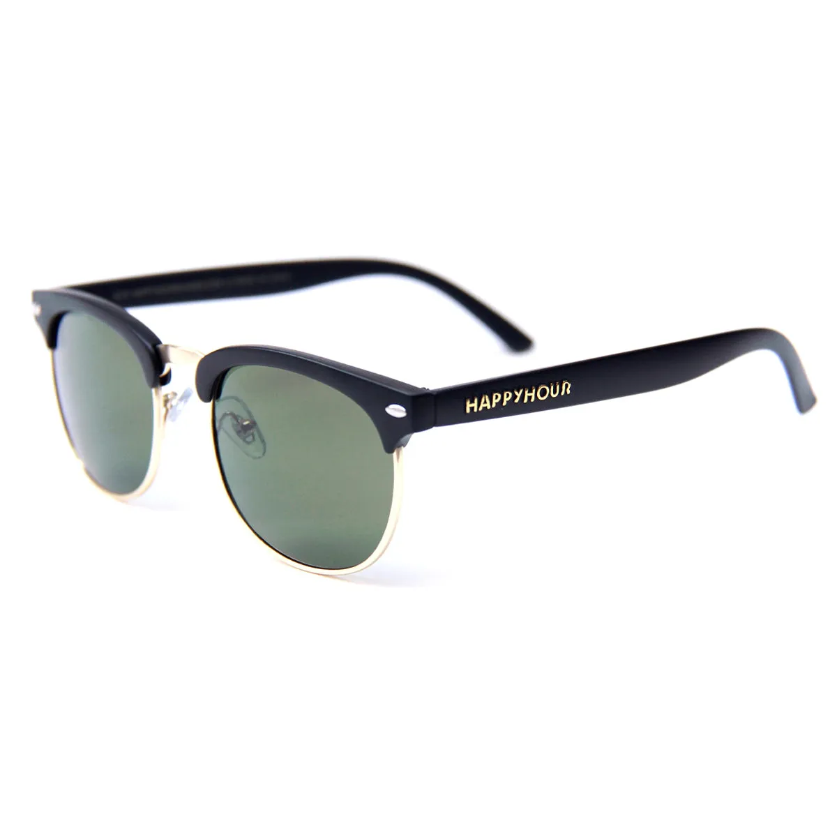 Happy Hour - Herman G2 Sunglasses Matte Black/Gold/G15 Lens