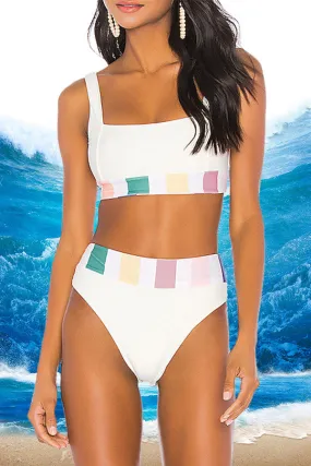 High Waist Striped Stylish Bikini