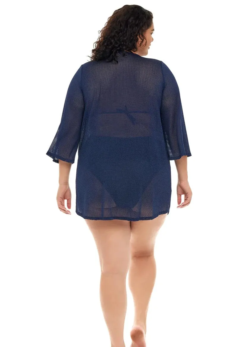 Jordan Taylor V-Neck Placket Bell Sleeve Tunic - Plus