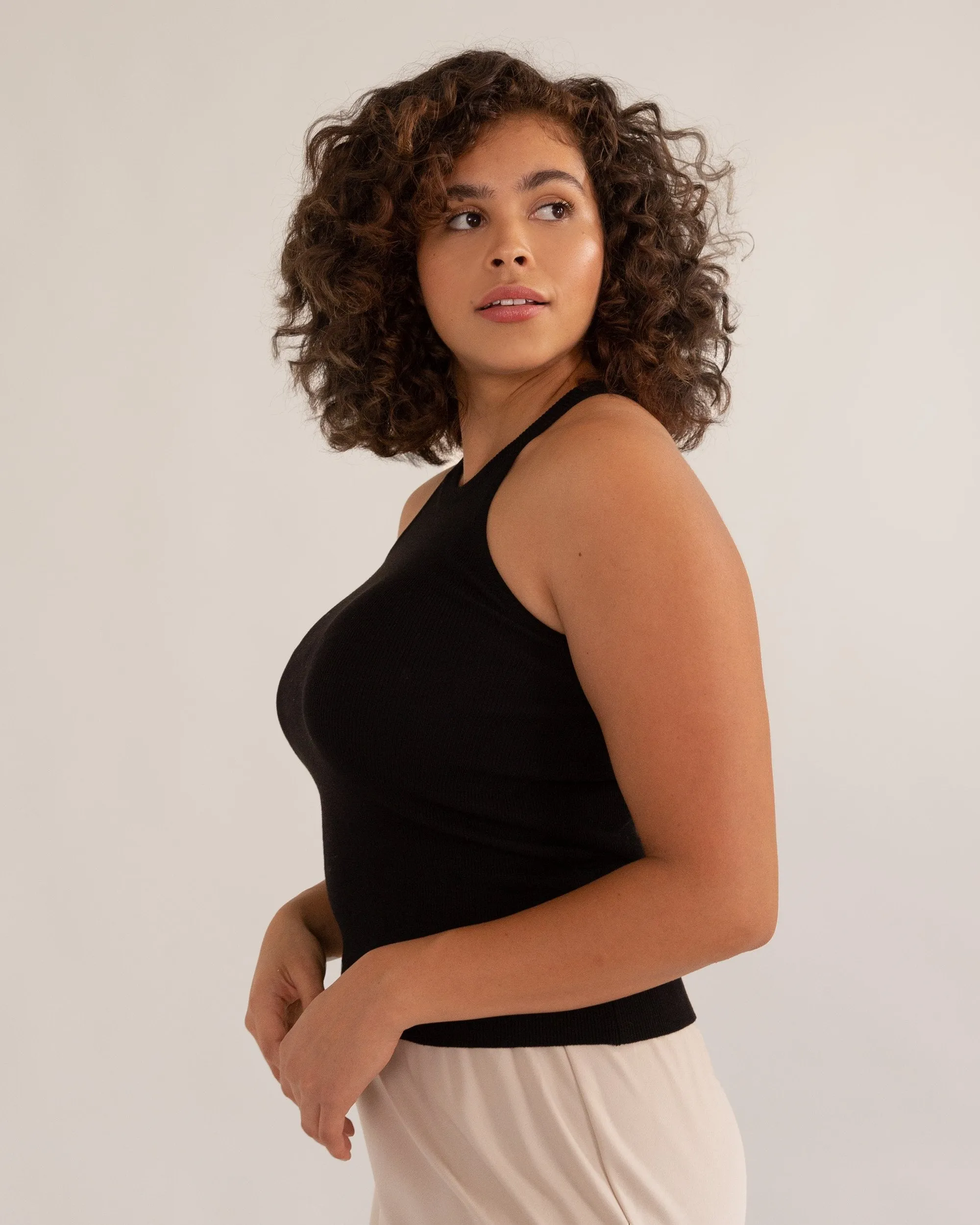 Keri High-Neck Sleeveless Tank
