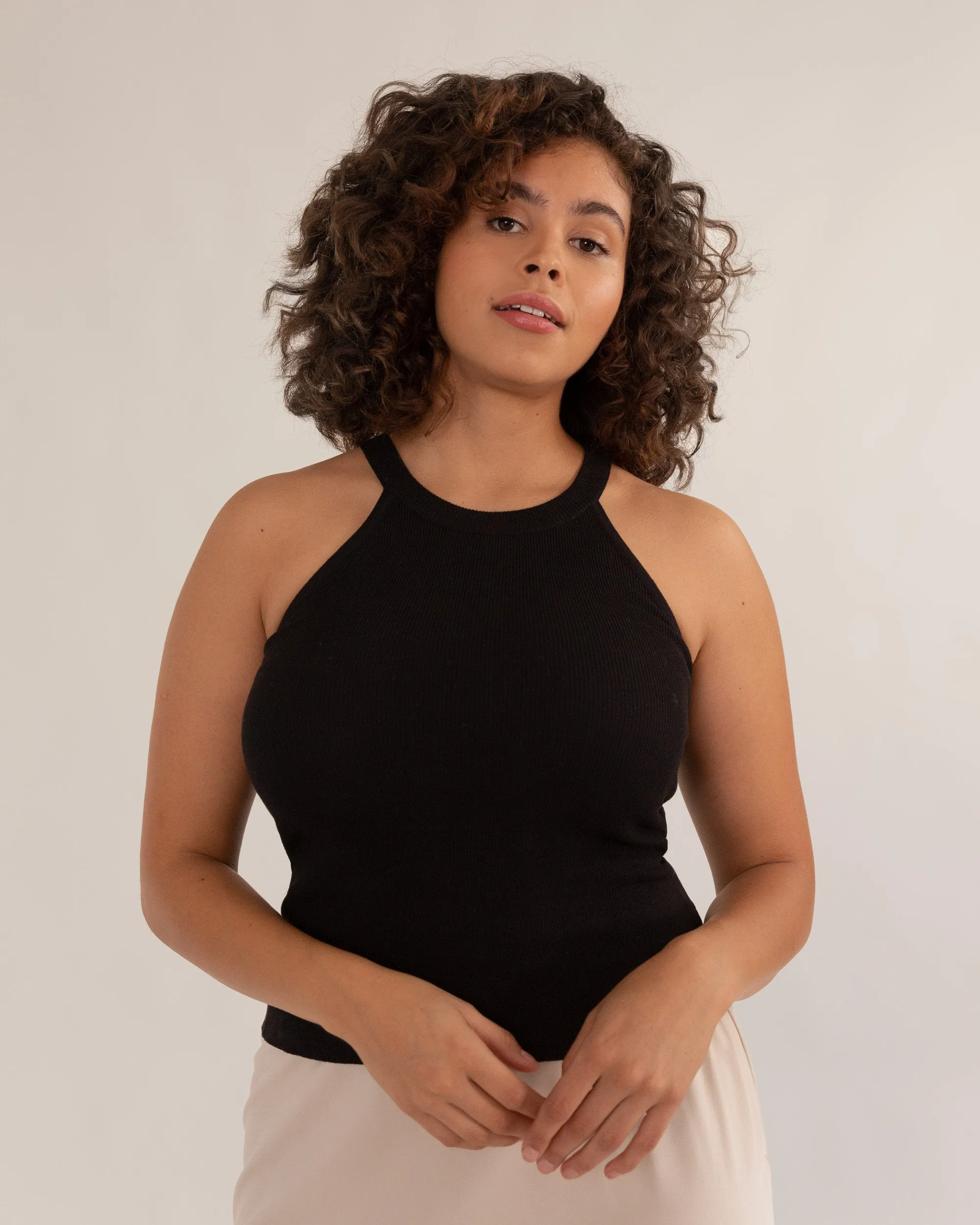 Keri High-Neck Sleeveless Tank