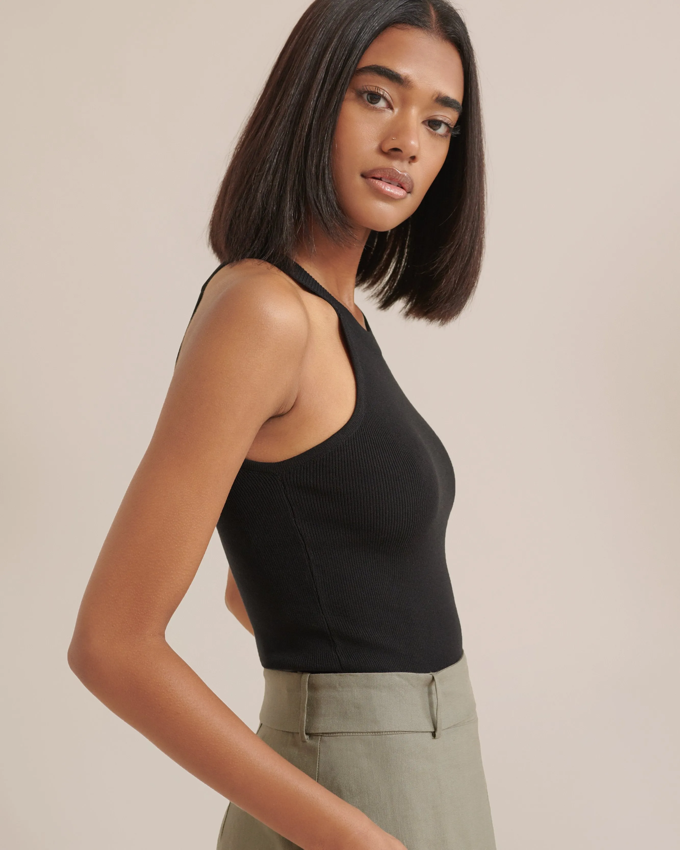 Keri High-Neck Sleeveless Tank