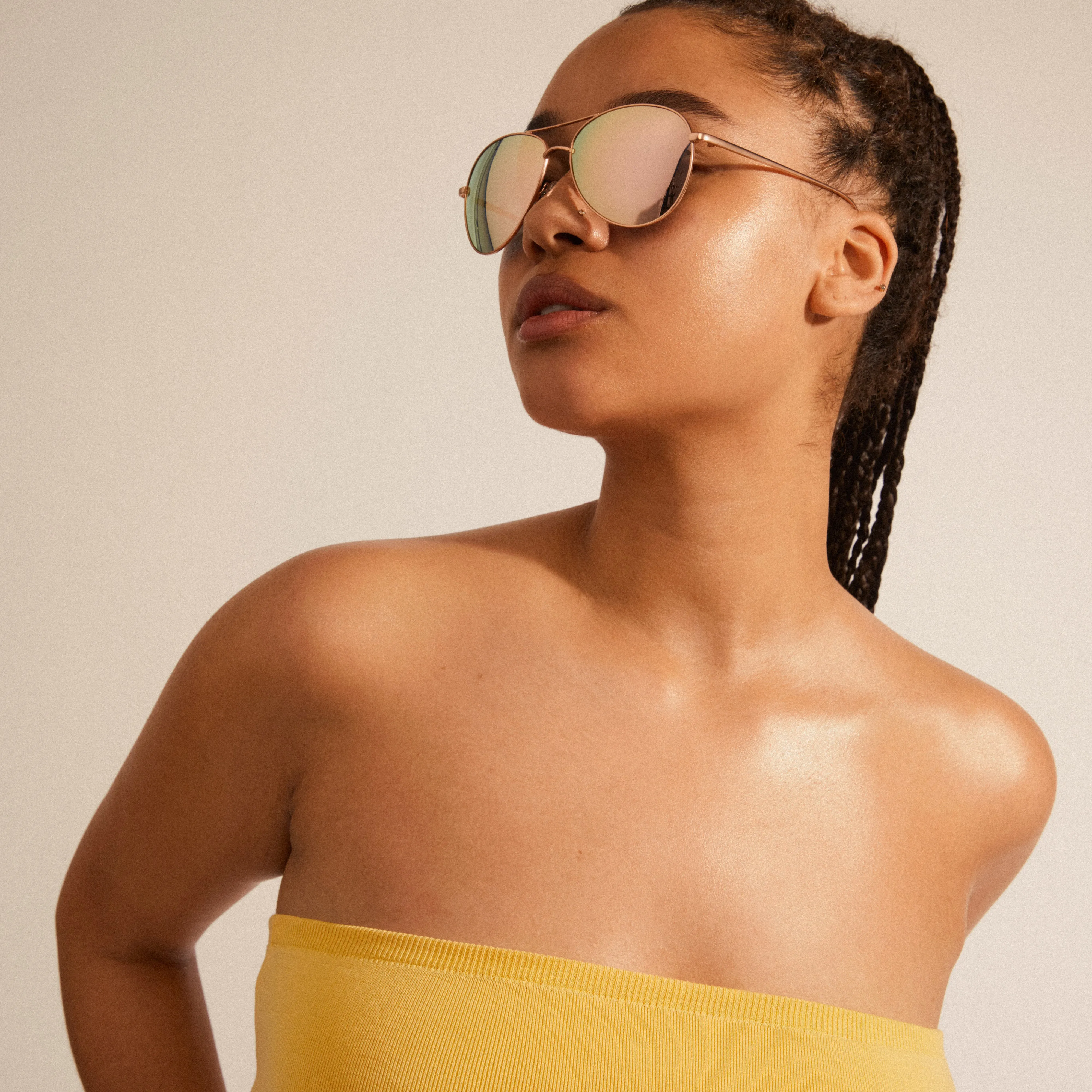 NANI pilot sunglasses pink/gold