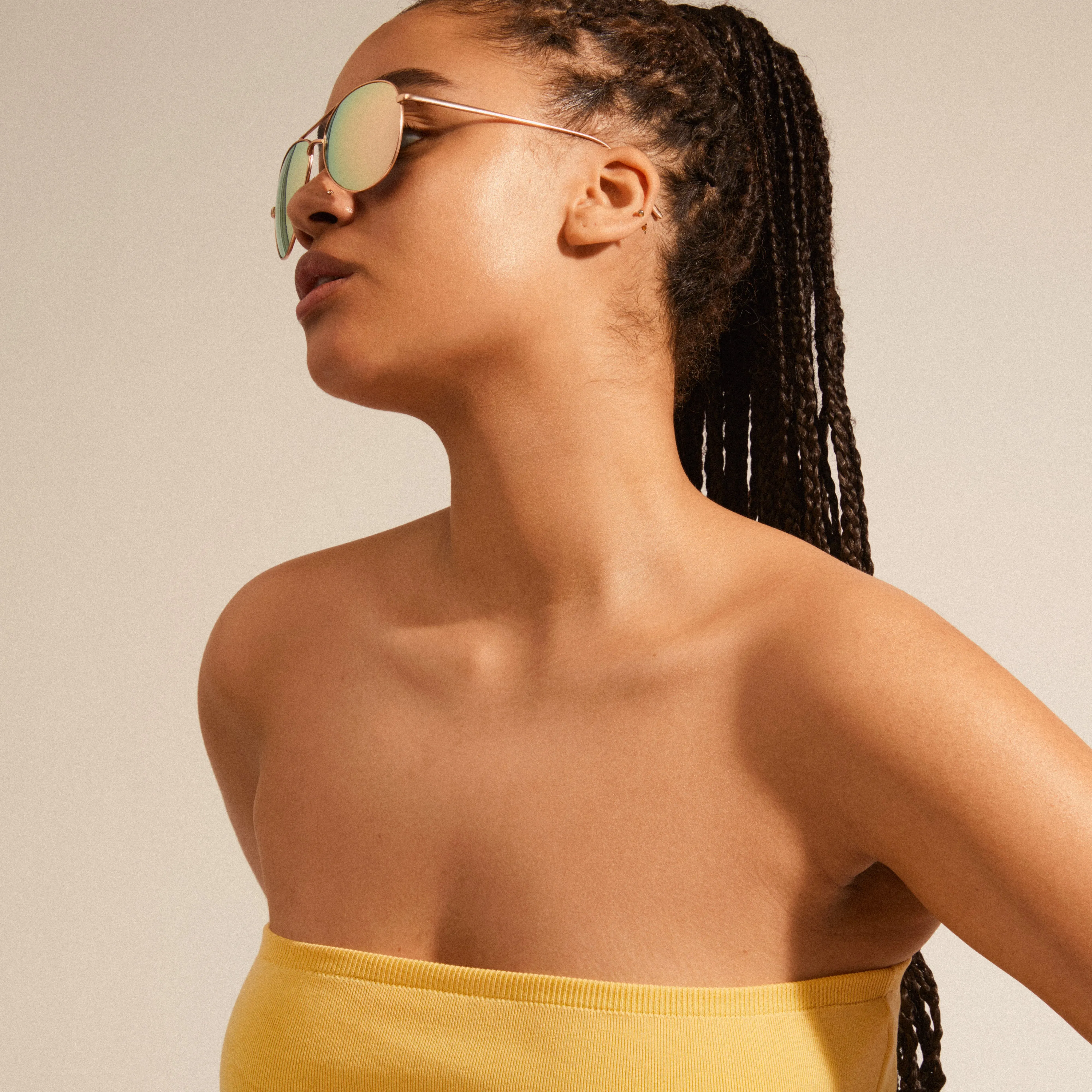 NANI pilot sunglasses pink/gold