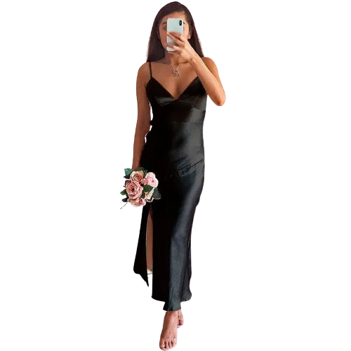 Nicole - Robe de soirée fendue d'été à la cheville pour femme