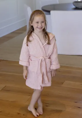 Organic Cotton Children's Robe - Pink
