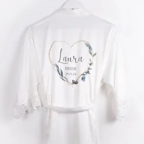 Personalised Bride Robe, Bride Maid of Honour Gown, Bridesmaid Robes Personalised, Bridal Robes